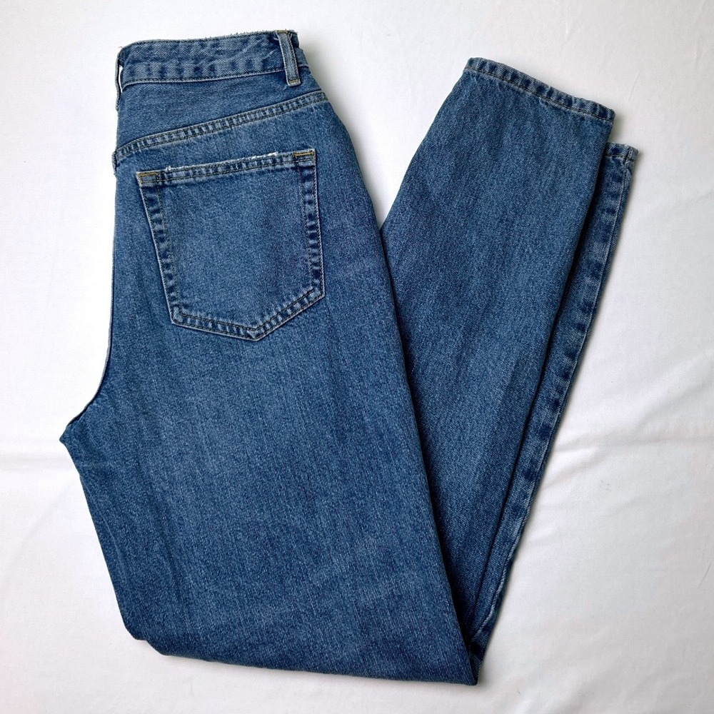 BDG Womens High-Rise Mom Distressed Straight Leg Jeans Size 4/27 Blue Streetwear